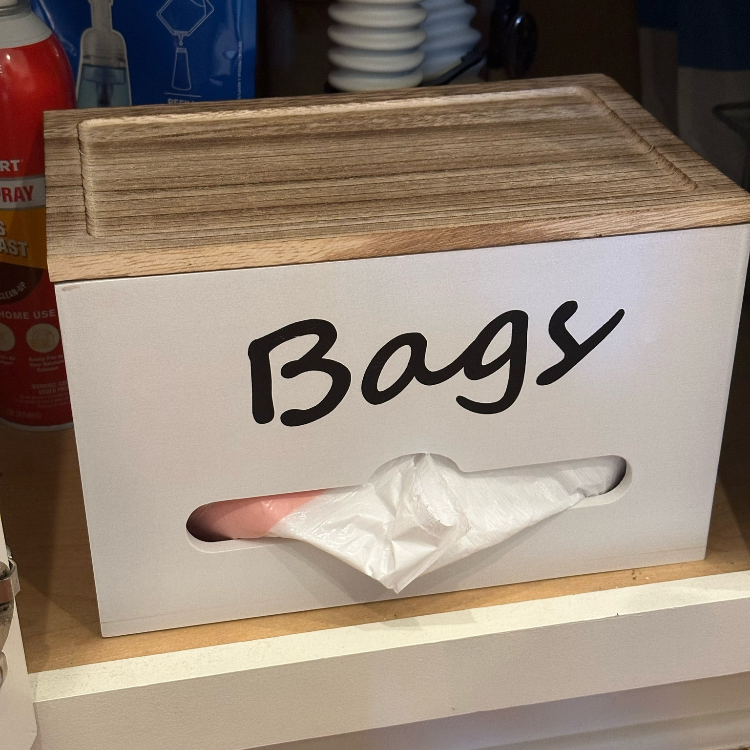 Trash bag dispenser that fits Costco size trash bag rolls. Organize under the kitchen sink with Amazon home finds  

#LTKhome