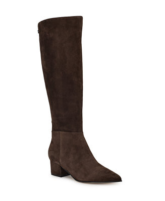Women's Morgin Tall Pointy Toe Block Heel Boots | Macy's