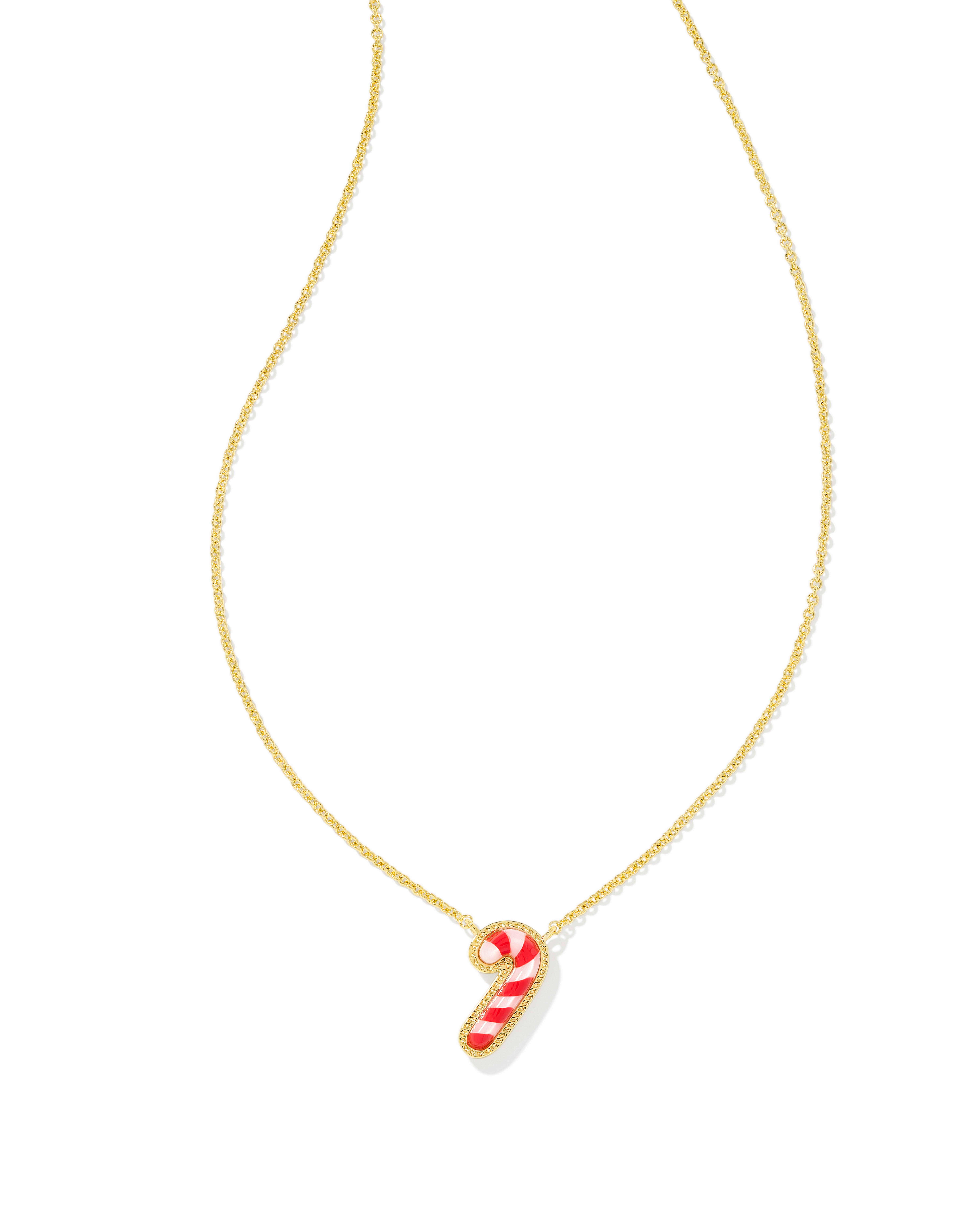 Candy Cane Gold Short Pendant Necklace in Ivory Mother-of-Pearl | Kendra Scott
