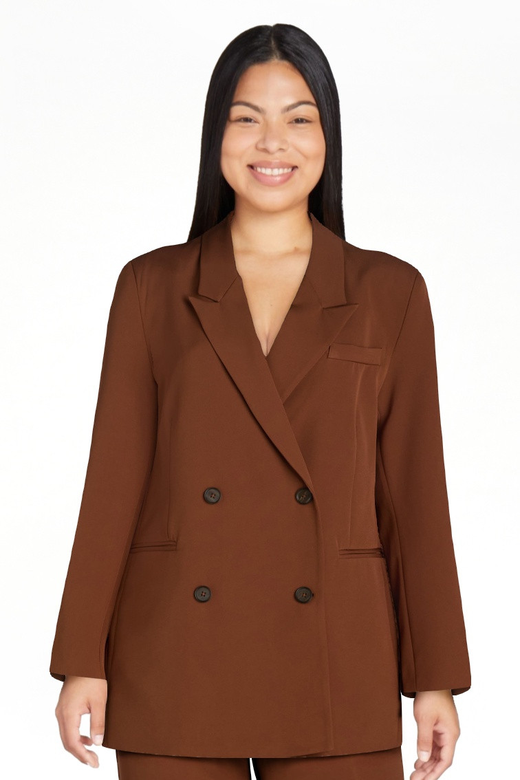 Scoop Women's Ultimate Crepe Scrunch Sleeve Blazer, Sizes XS-XXL - Walmart.com | Walmart (US)