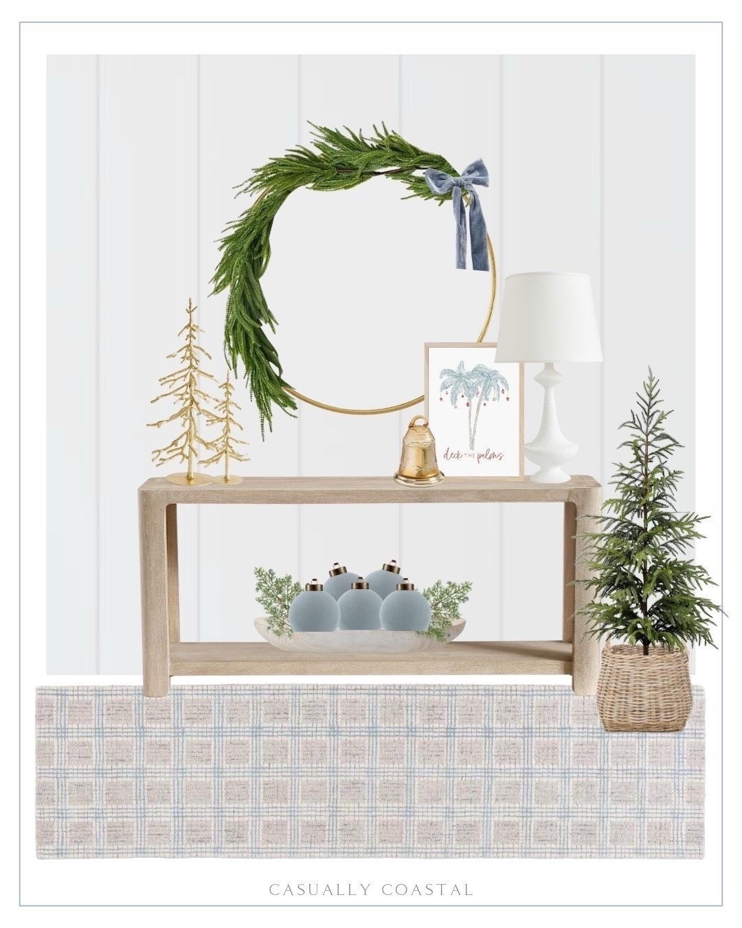 Holiday Entryway Design
-
Holiday home, Christmas home decor, coastal home decor, console table, beachy Christmas art, table lamp, white lamps, ballard designs lamps, entryway table, pottery barn console table, coastal console table, entryway furniture, 4ft Norfolk pine tree, fake christmas trees, rattan decorative basket, woven planters, wayfair rug, coastal rug, entryway rug, runners, plaid rugs, neutral rugs, Wool rugs, wooden dough bowl, brass sculpted tree, christmas candle, holiday candles, hostess gifts, juniper cedar branches, berry faux greenery, pine stems, Norfolk pine garland, dusty blue velvet ornaments, amazon ornaments, coastal ornaments, christmas bowl filler, round mirrors, gold mirrors, entryway mirrors, dusty blue ribbon, velvet trees, blue Christmas trees, taupe velvet ribbon, ILLUME winter white mercury ornament candle, brass christmas decor, gold christmas decor, tabletop trees, pottery barn christmas decor, console table styling, amazon ribbon, blue christmas ribbon

#LTKSeasonal #LTKHoliday #LTKHome