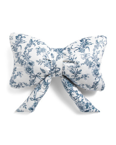 14x24 Toile Bow Pillow | Polyester | Marshalls