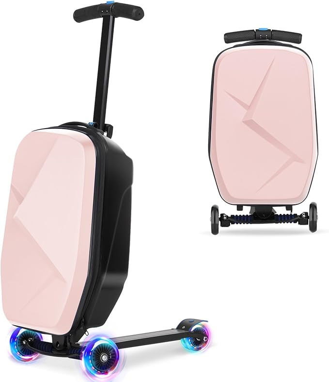 Scooter Luggage For Kids & Adults， Hardside Ride On Suitcase For Kids Ages 4-15 Multifunctional... | Amazon (US)