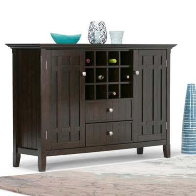 Simpli Home Bedford Sideboard Buffet, Dark Tobacco Brown | Ashley Homestore