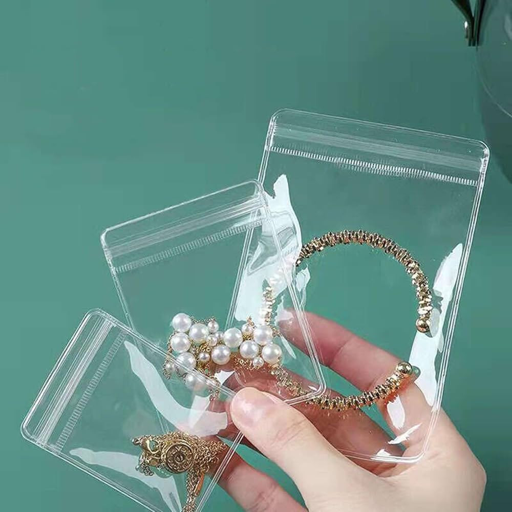 Small Plastic Bags, 100 Pcs Mini Baggies, Clear Plastic Jewelry Zip Bags, Thick Self Sealing OPP ... | Amazon (US)