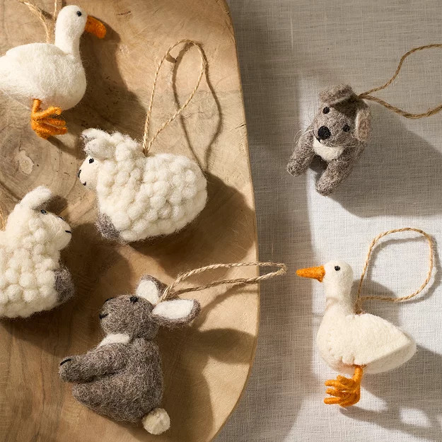 Felt Spring Animal Decorations – Set of 6 | The White Company UK & ROW