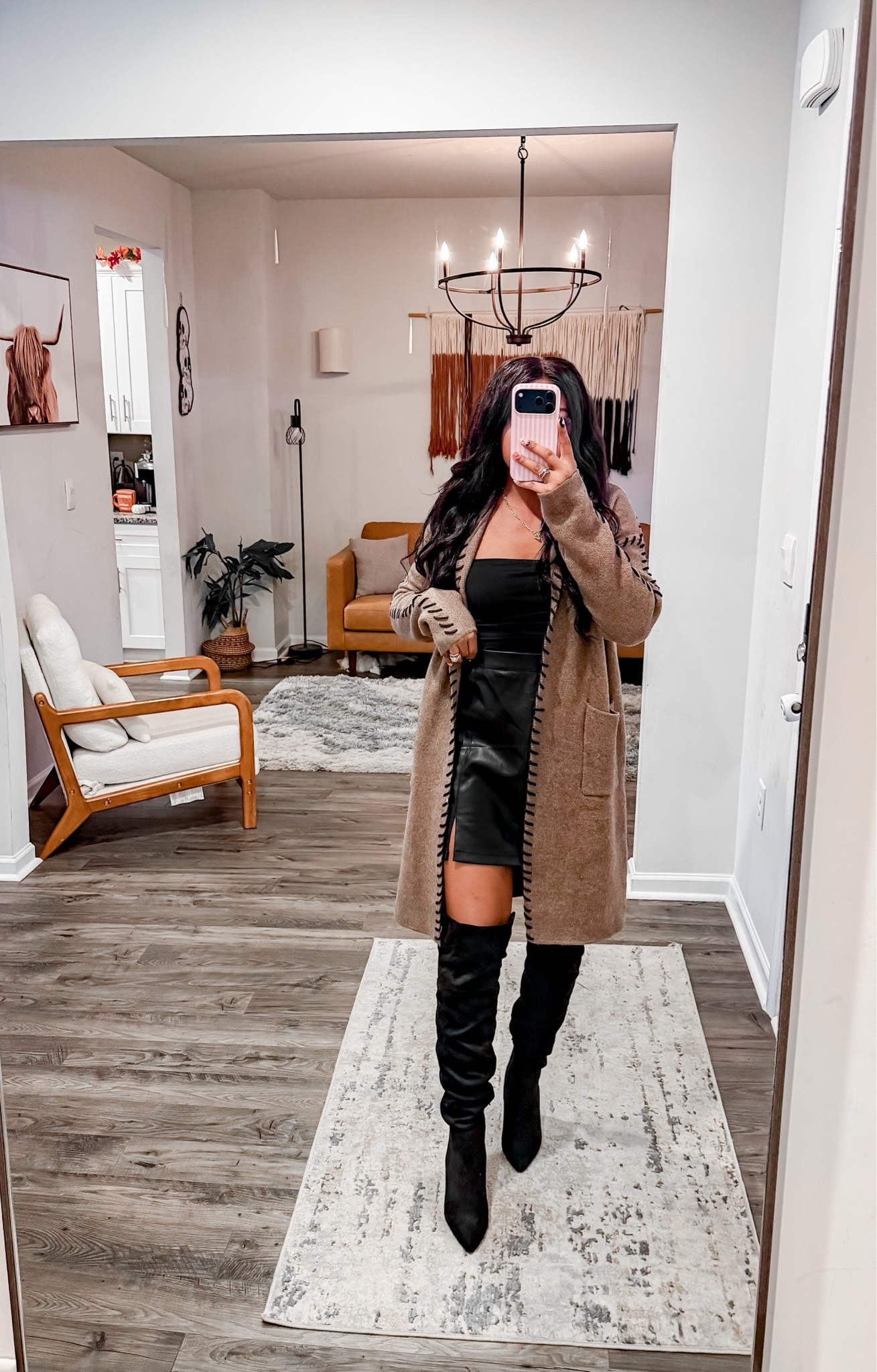 I am 5’4” wearing a small in everything. I went with my normal size in boots.