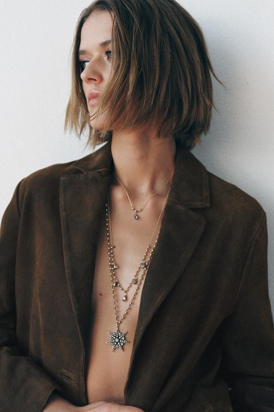 PACK OF 3 CRYSTAL STAR NECKLACES | Zara US