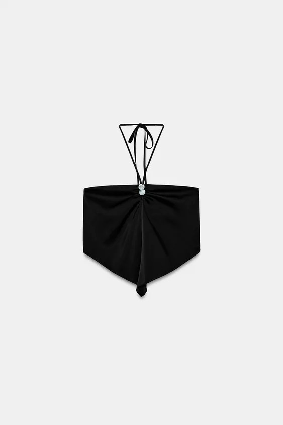 BEADED HALTER TOP | Zara US