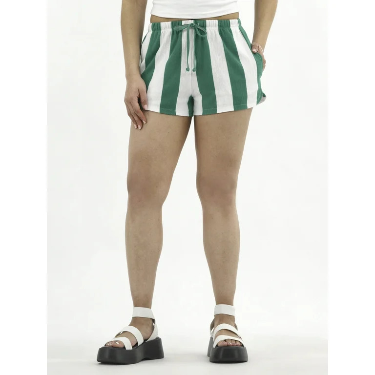 No Boundaries Striped Baja Shorts, 2.5'' Inseam, Women's | Walmart (US)