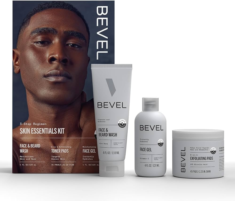 Bevel Skin Care Set, Includes Face Wash with Aloe Vera, Glycolic Acid | Amazon (US)