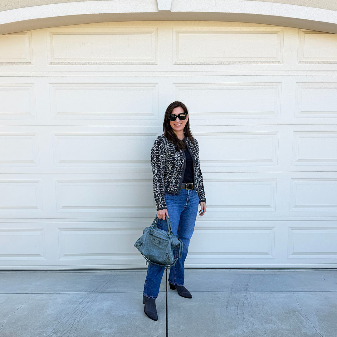 Love a cozy tweed cardigan for casual fall outfits.  

 #LTKootd #LTKOver40 #LTKPetite