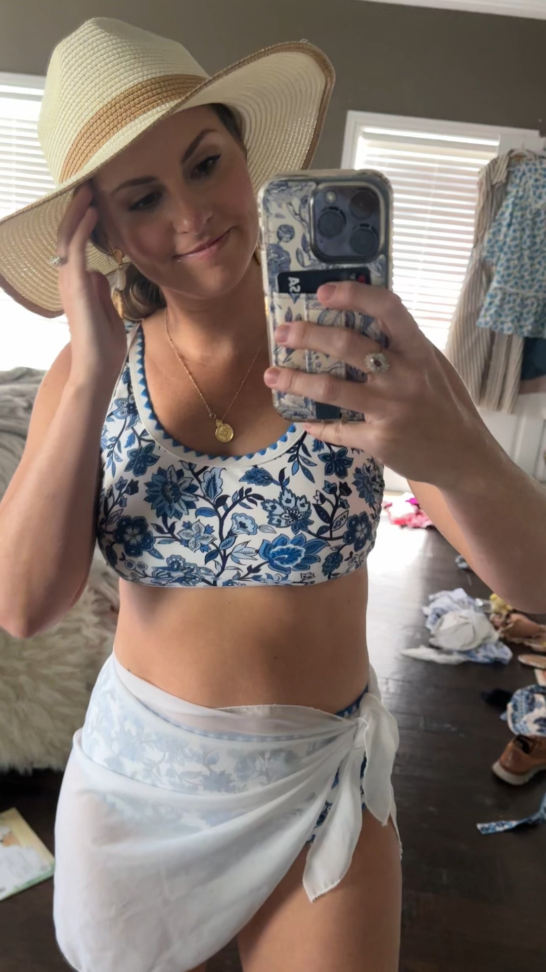 Pool day look!!! Mom approved, full coverage bottoms, supportive top & the cutest prints & colors! I also own this in the multi color floral and always get so many compliments on it! 

#LTKTravel #LTKSwim #LTKFindsUnder100