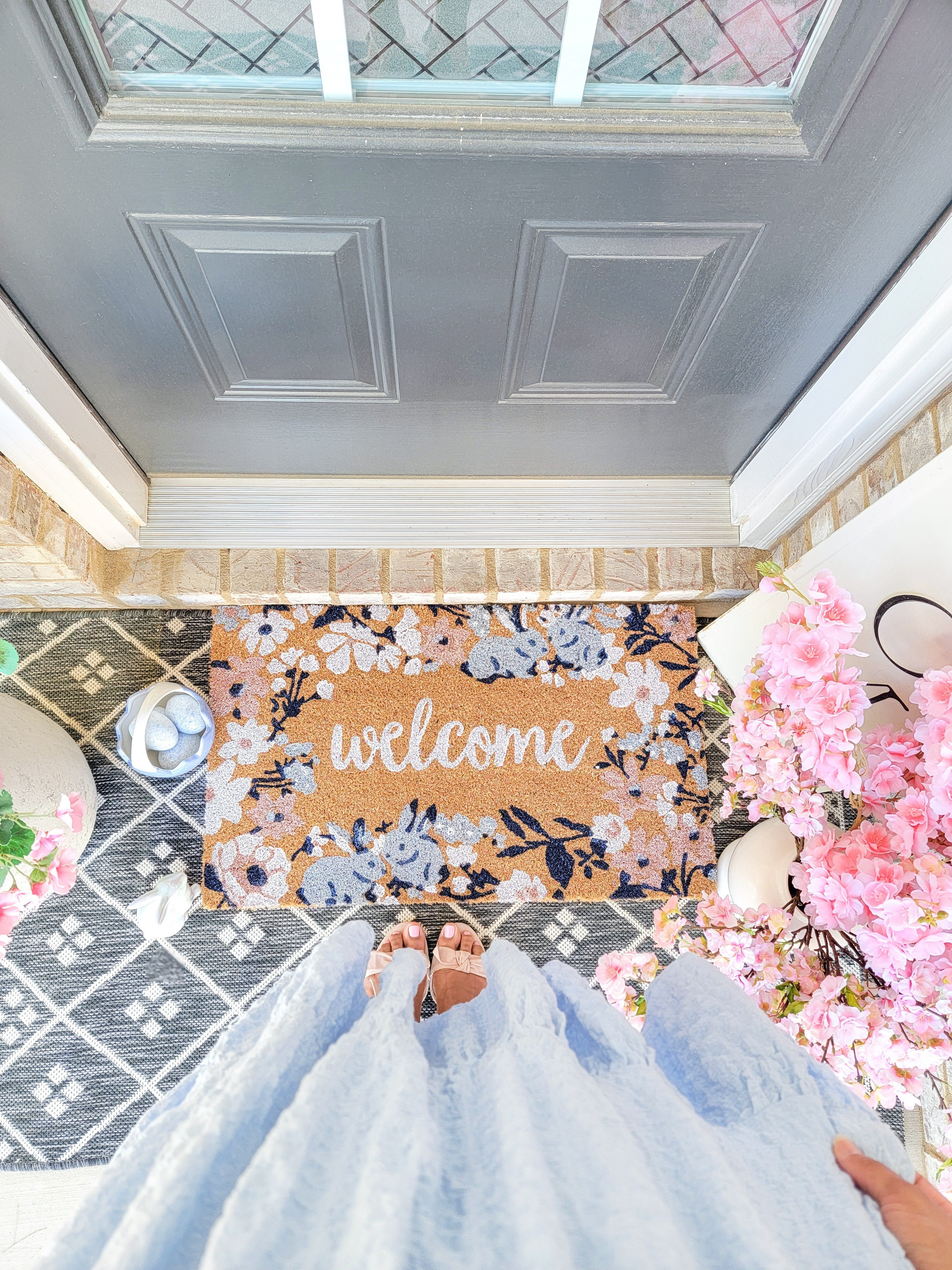 Welcome, April 🌷. Spring front porch decor 🌸. 

#LTKSeasonal #LTKHome #LTKFindsUnder50