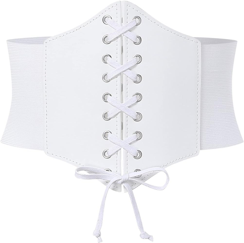 KOJOOIN Women's Corset Waist Belt Leather Underbust Corset Belt for Dresses | Amazon (US)