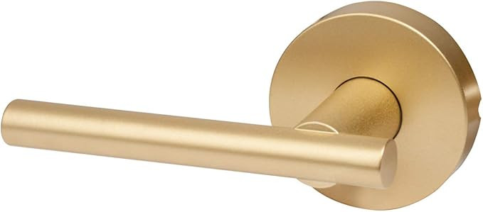 Designers Impressions Kain Design Satin Brass Dummy Non Turning Euro Door Lever Hardware for Clos... | Amazon (US)