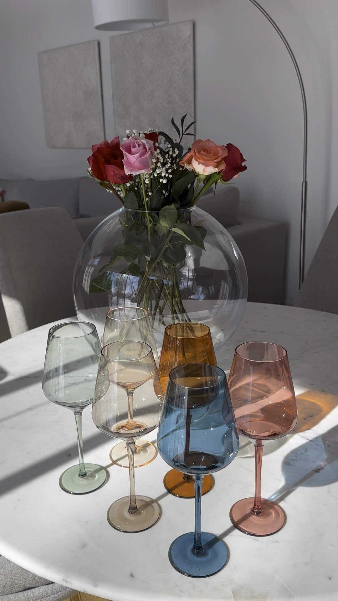 The most beautiful hand blown mix-matched wine glasses 🍷✨

Estelle wine glasses dupe! #LTKunder100

#LTKGiftGuide #LTKhome