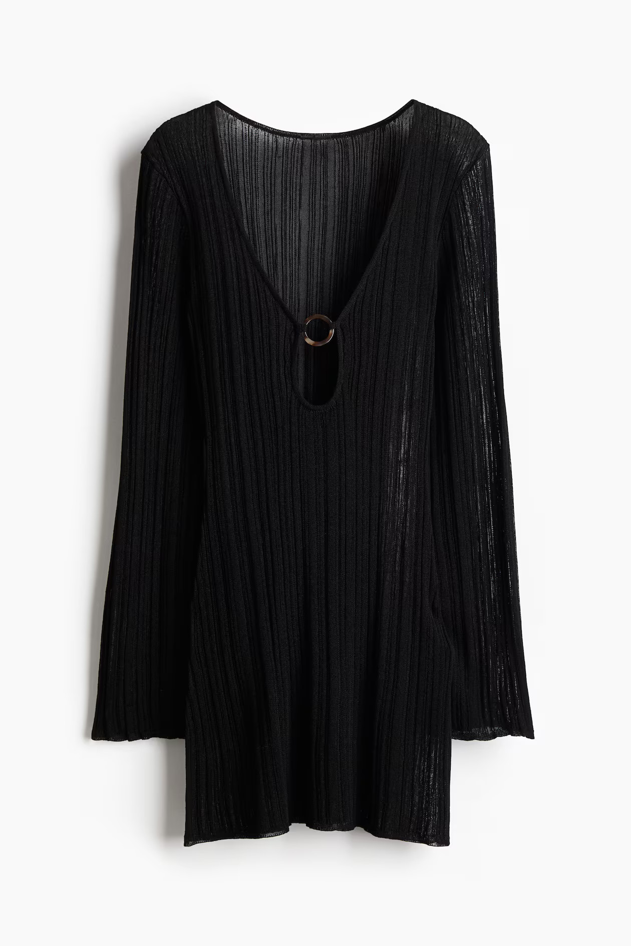 Rib-Knit Beach Dress - Black - Ladies | H&M US | H&M (US + CA)