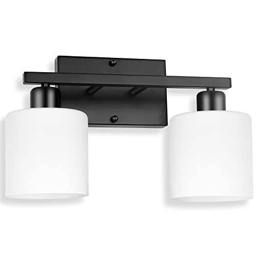 Dekang Bathroom Light Fixtures Over Mirror, Anti-Rust Matte Black Vanity Lights 15 Mid Century Mo... | Amazon (US)