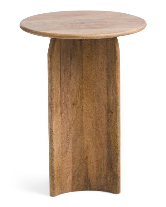 Wooden Round Top Side Table | TJ Maxx
