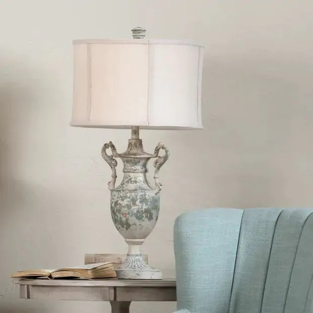 Double Handled Urn Table Lamp | Antique Farm House