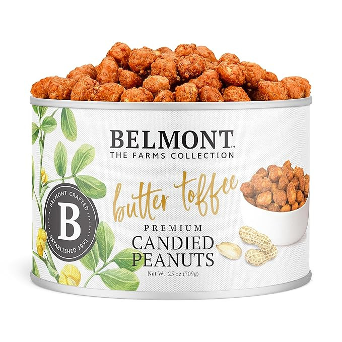 Belmont Peanuts Gourmet Butter Toffee Candied Peanuts, 25 oz (1 Pack) – Only 4 Ingredients, No ... | Amazon (US)