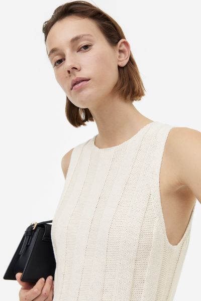 Silk-blend rib-knit dress | H&M (UK, MY, IN, SG, PH, TW, HK)