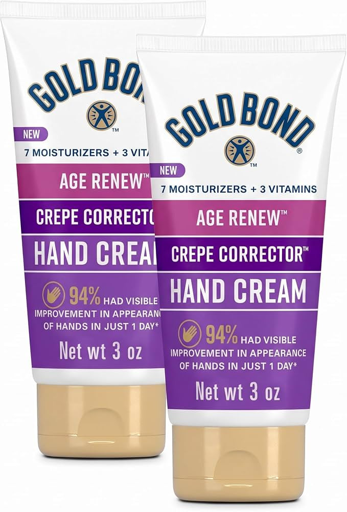 Gold Bond Age Renew Crepe Corrector Hand Cream, Replenishing & Smoothing Formula, 3 oz. (Pack of ... | Amazon (US)