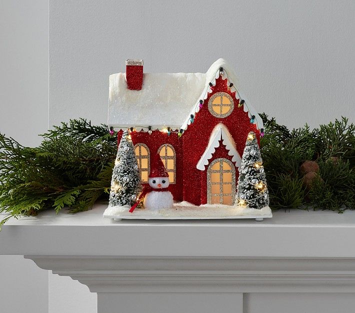 Classic Light-Up Red House | Pottery Barn Kids