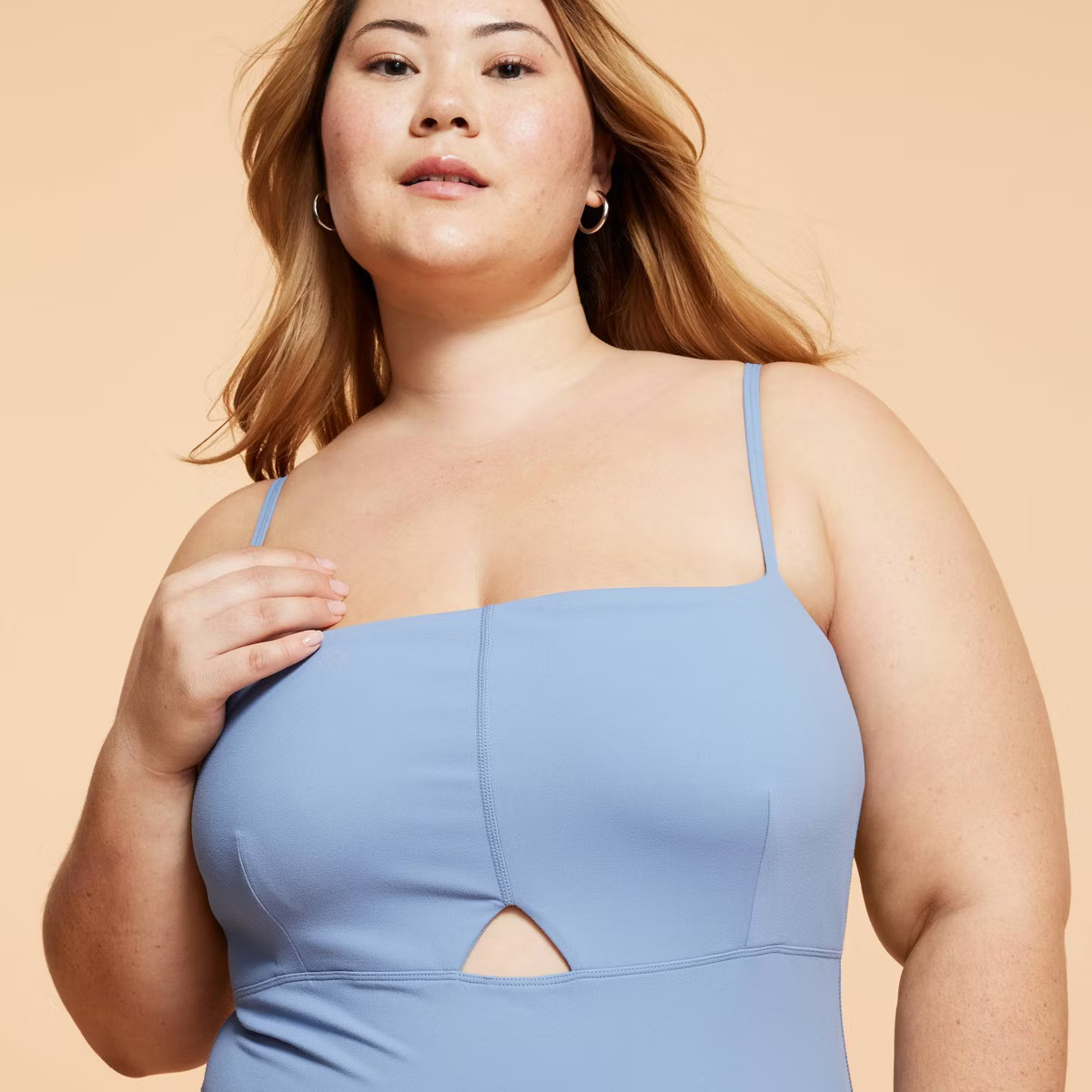 Blogilates Women's Peekaboo Flare Active Jumpsuit - Steel Blue XS | Target