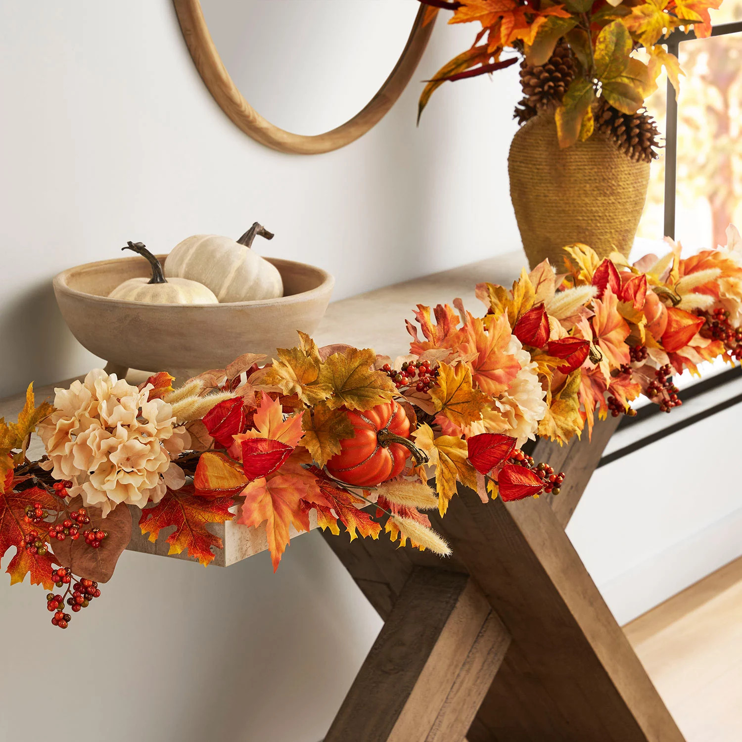 Member's Mark 6' Harvest Garland, Hydrangea & Pumpkins | Sam's Club