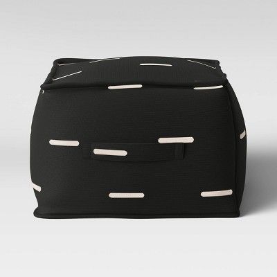 Oversize Stripe Outdoor Pouf Black/White  - Project 62™ | Target