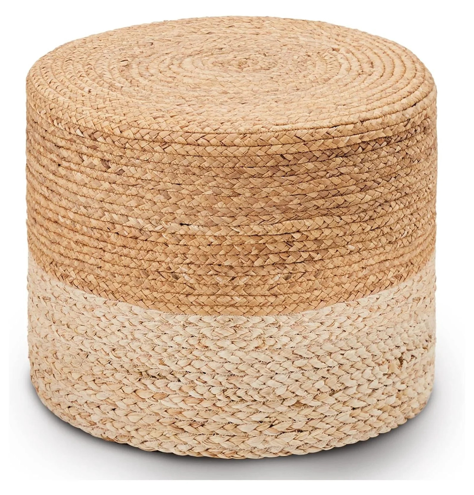 TiaGOC Ottoman Pouf, Natural Braided Jute Poof, 18'' Outdoor Ottoman for Garden, Rustic Handweave... | Walmart (US)