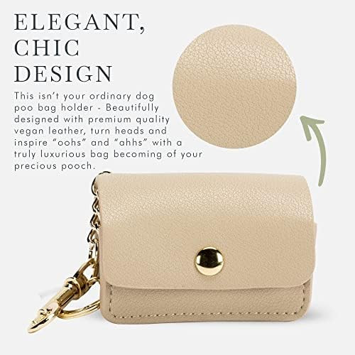 NINA WOOF Leather Poop Bag Holder Dispenser - Versatile Vegan Leather Waste Bag Holder for Dog Po... | Amazon (US)
