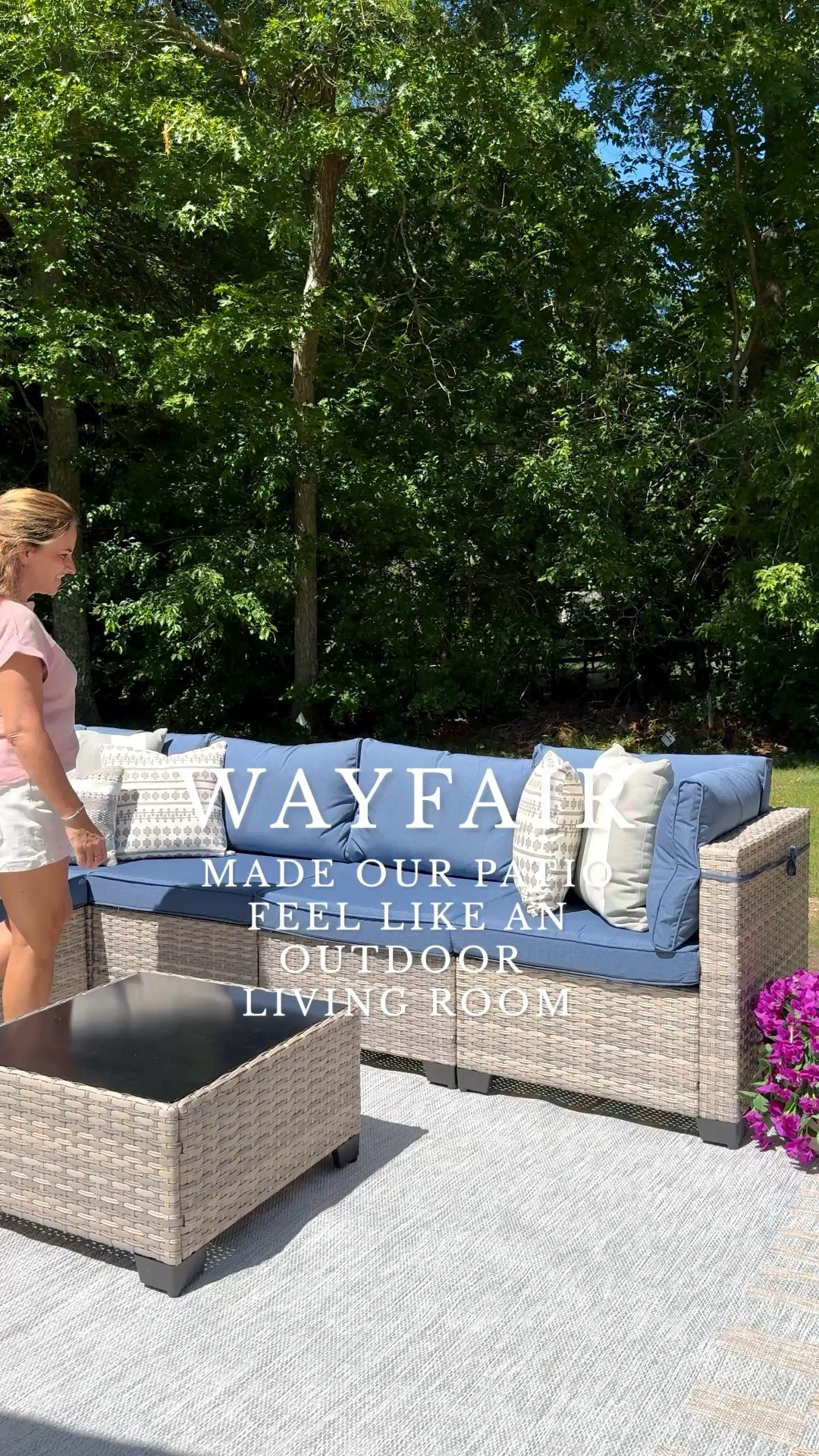 We’ve been spending as much time outside as possible lately, and this patio setup has become one of our favorite spots. 🌿 The sectional comes with a coffee table, the cushion covers are washable, and it’s available in multiple colors. Add a cooler side table, a cozy rug, planters, and a faux fern, and the space feels complete. ☀️✨

#ad
#wayfairpartner
#WayfairPicks
#wayfair
@wayfair 
#liketkit

#LTKHome #LTKSeasonal