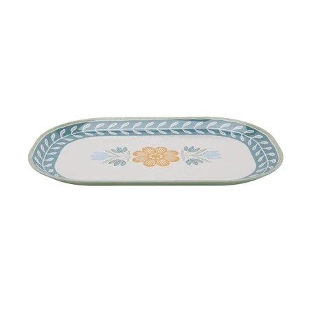 Better Homes and Gardens Bamboo Melamine Floral Serve Tray | Walmart (US)