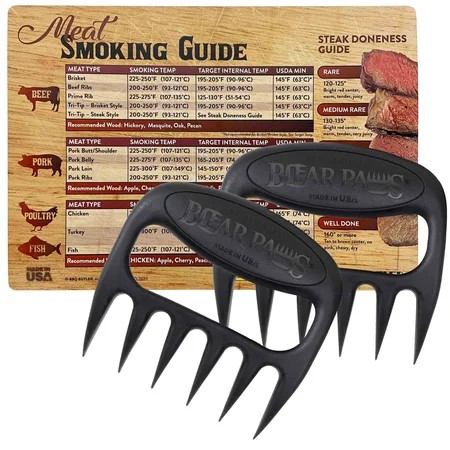 BBQ Butler Bear Paws Meat Shredders And BBQ Butler Meat Smoking Guide Magnet | Walmart (US)