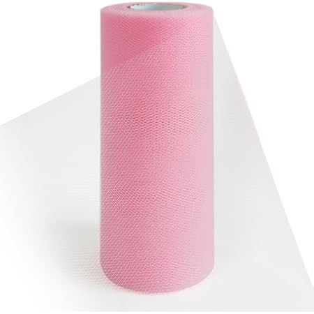 Expo International Decorative Matte Tulle, Roll/Spool of 6” X 100 Yards, Lightweight Polyester Tulle Fabric for Tutus, Costumes, and Party Decorations, Washable, Easy-to-Use, Blush Pink | Amazon (US)