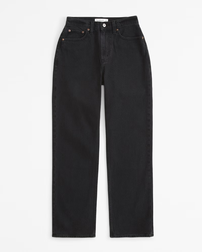 Women's Curve Love High Rise Vintage Straight Jean | Women's Bottoms | Abercrombie.com | Abercrombie & Fitch (US)