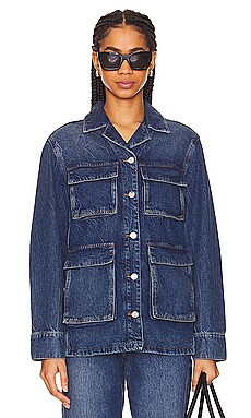 ANINE BING Alden Jacket in Artic Blue from Revolve.com | Revolve Clothing (Global)