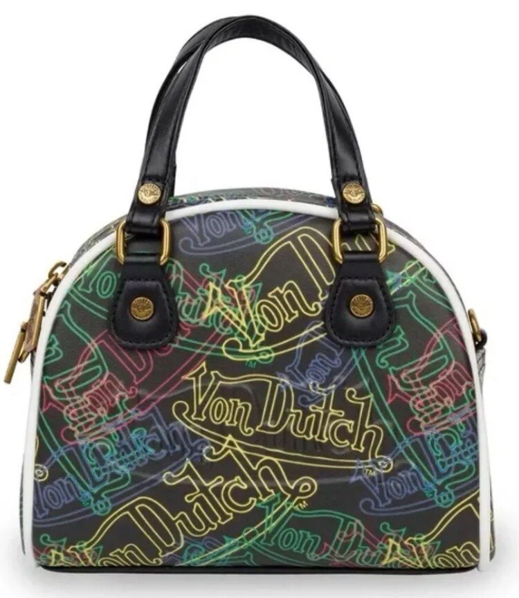 Von Dutch NEON LOGO Small Bowling Crossbody Handbag $139.99 RETAIL NWT IN BOX  | eBay | eBay US