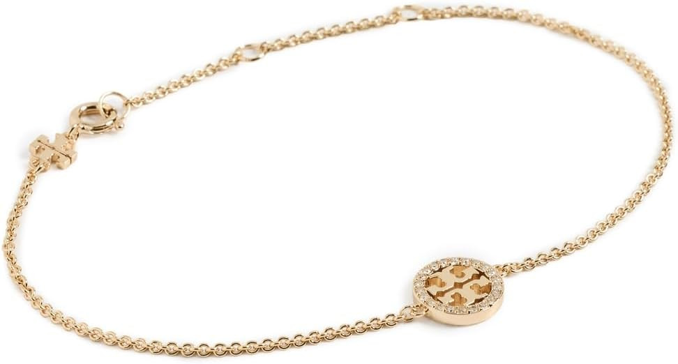 Tory Burch Women's Delicate Icon Pavé Chain Bracelet | Amazon (US)