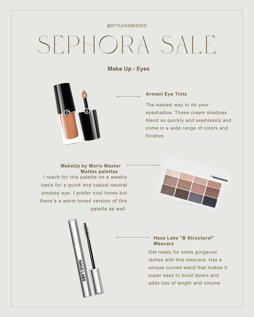 Sephora sale recommendations - eye make up. Cream eyeshadow, matte eyeshadow palette and mascara 

#LTKBeauty #LTKSaleAlert #LTKFindsUnder50