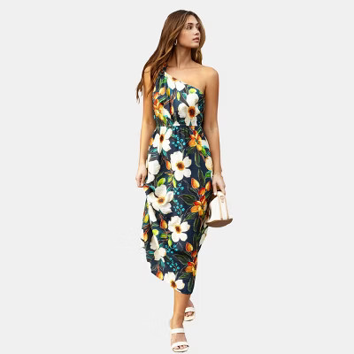 Cupshe Women's Vibrant Floral Strapless Maxi Dress-XL-Multicolored | Target