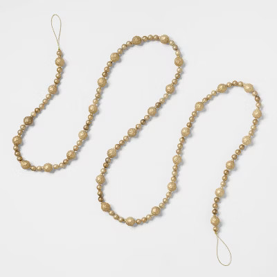 Gold Bead Christmas Garland - Threshold™ designed with Studio McGee | Target