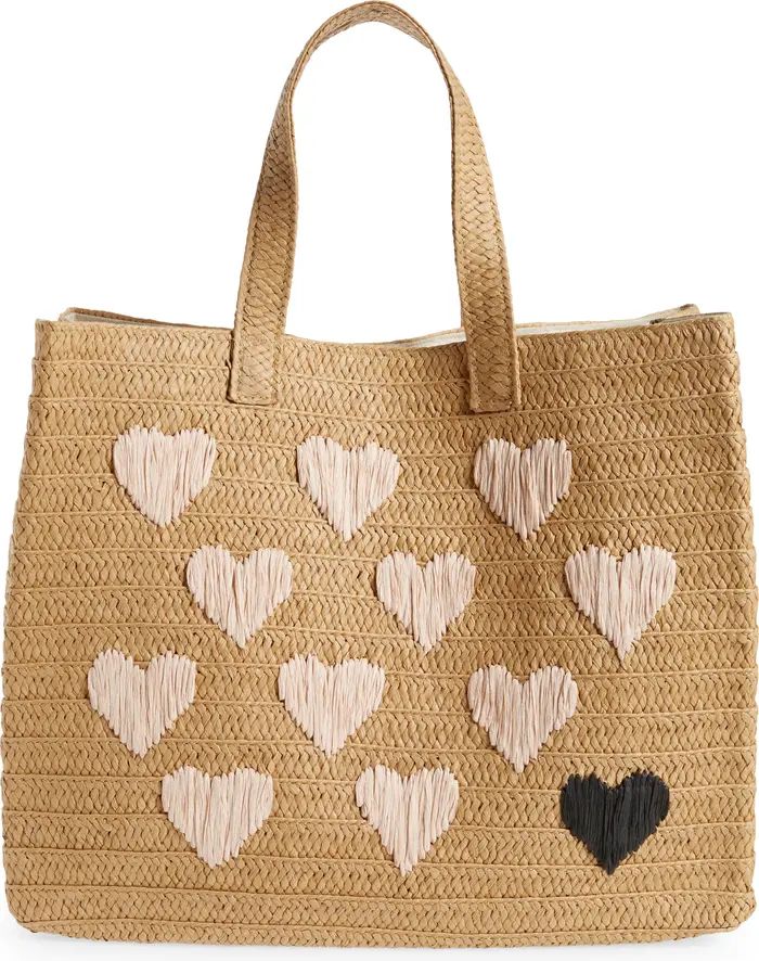 btb Los Angeles Be Mine Straw Tote | Nordstrom | Nordstrom