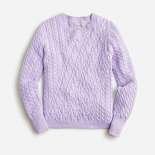 Diagonal cable-knit sweater | J.Crew US