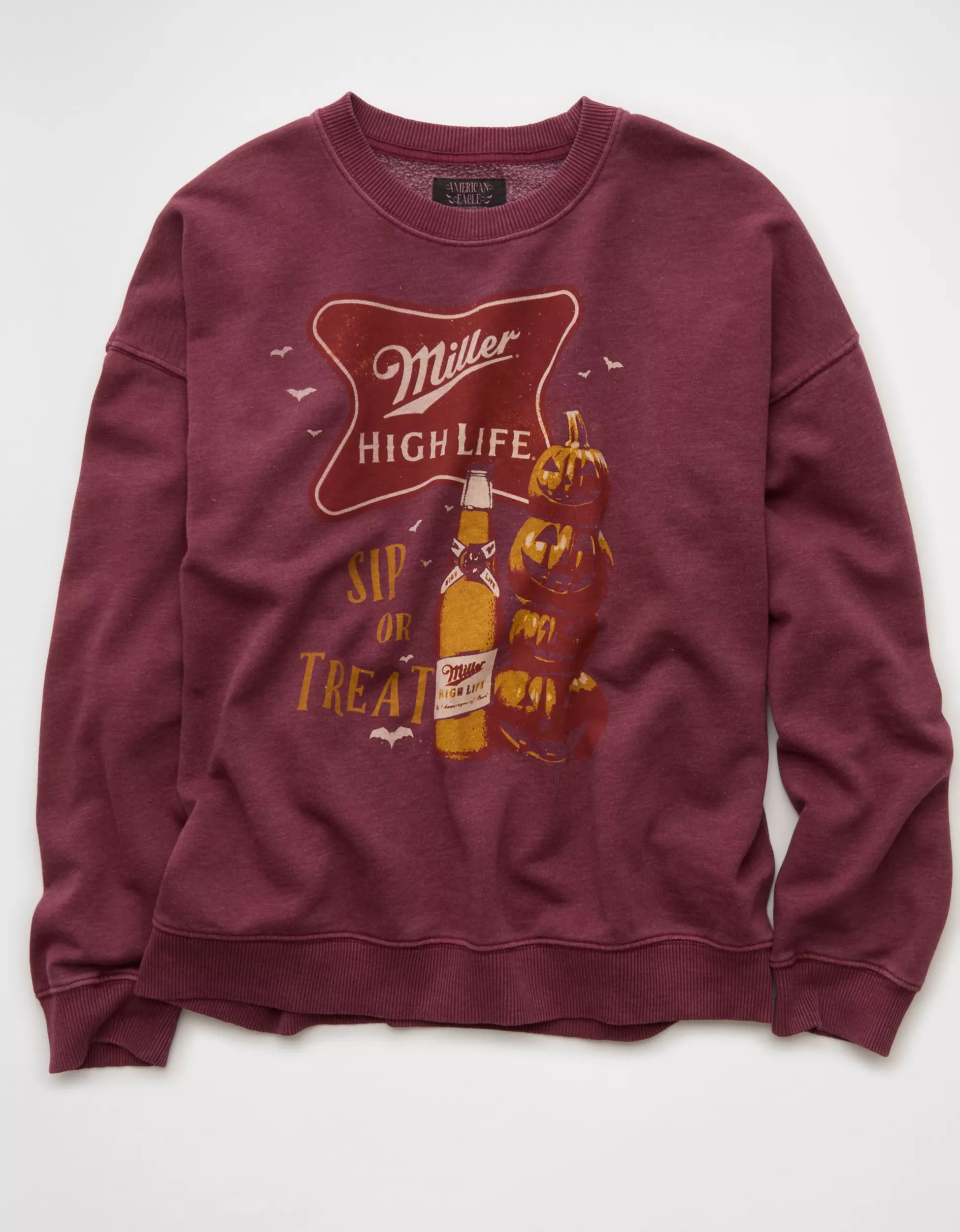 AE Miller Halloween Graphic Relaxed Fit Sweatshirt | American Eagle Outfitters (US & CA)
