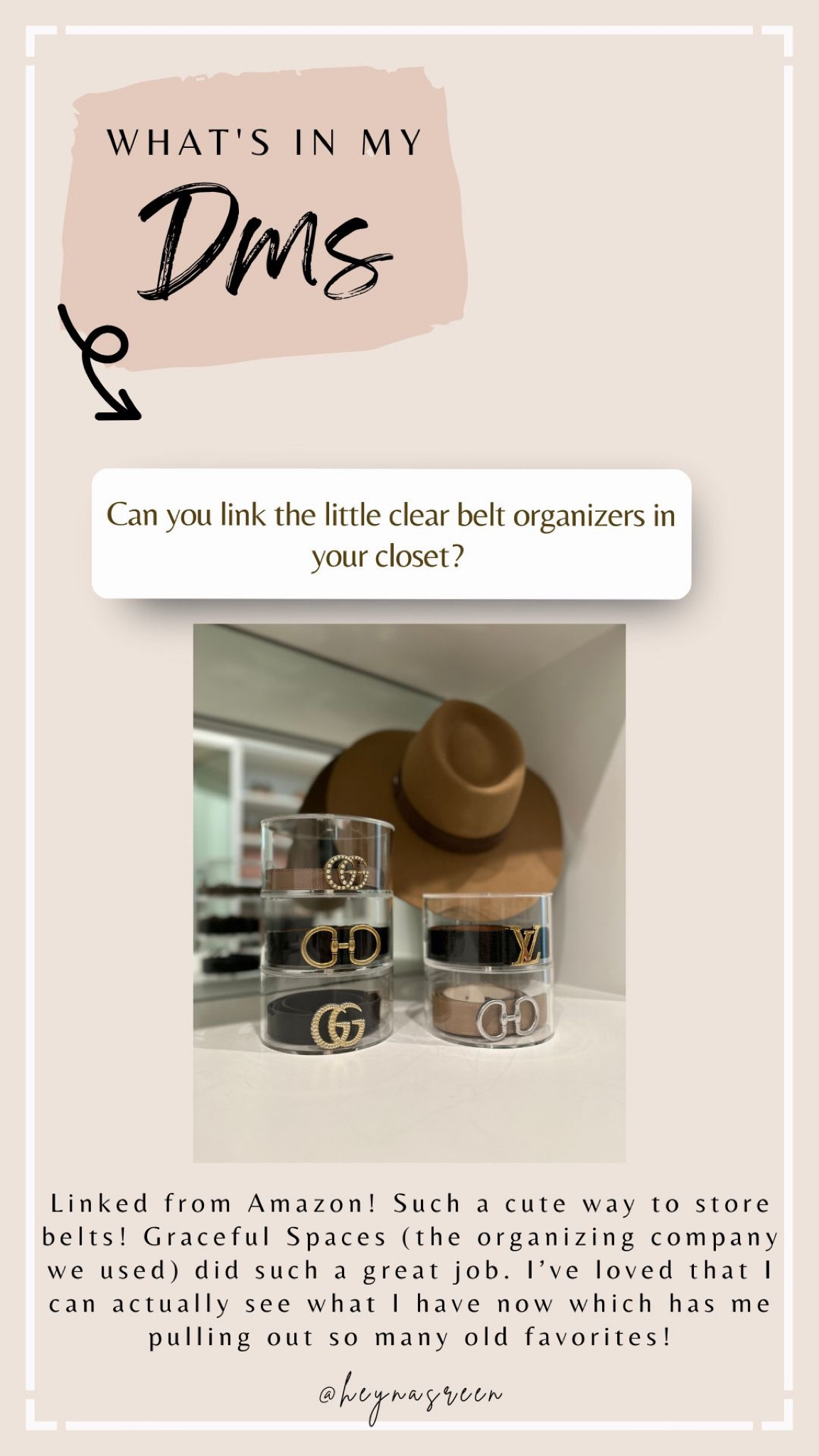 Amazon clear belt organizer 

#LTKhome