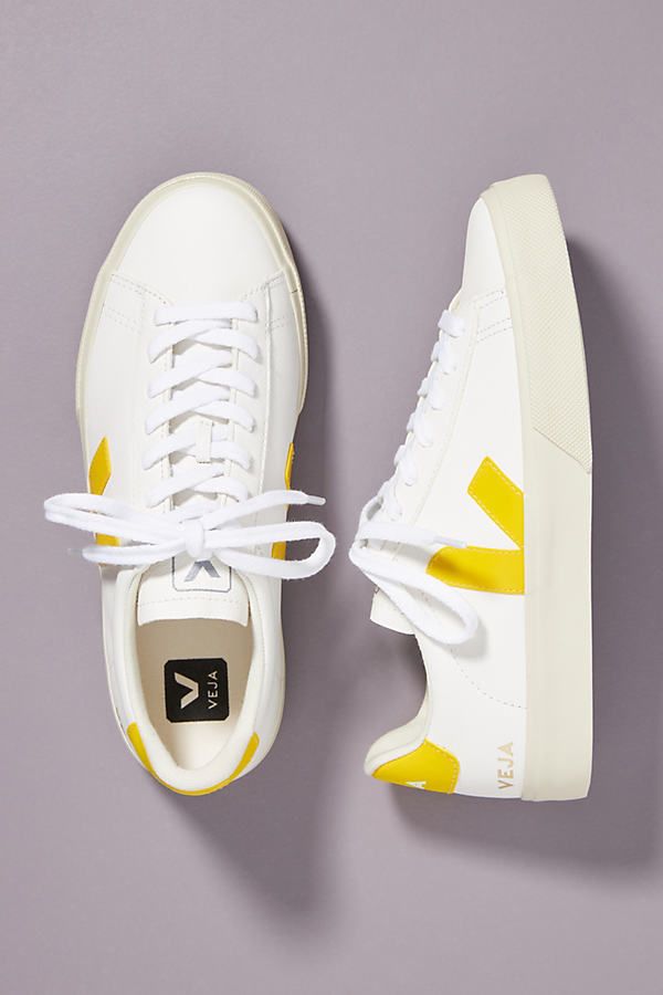 Veja Campo Leather Sneakers By Veja in Yellow Size 38 | Anthropologie (US)
